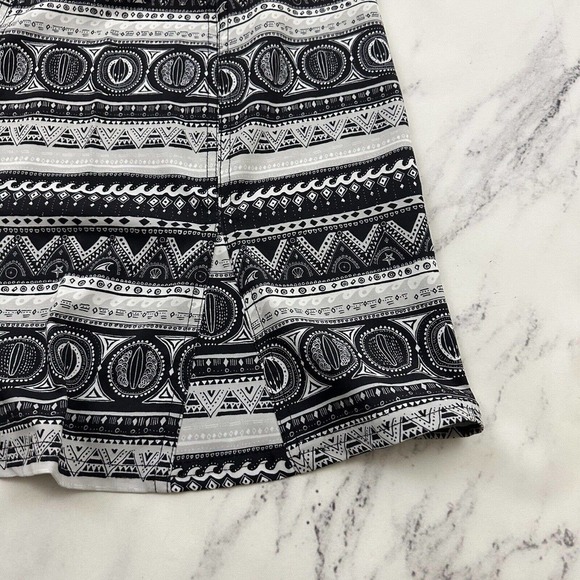 Rip Skirt Womens Wrap Size XS Black Gray Tropical Surfboard Stripe Print Short - Picture 8 of 9